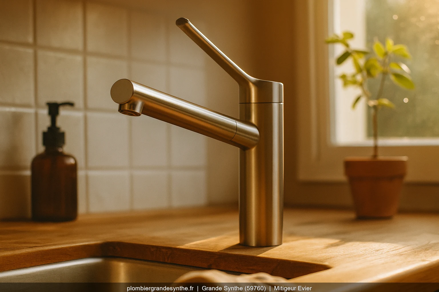 Installation mitigeur evier Grohe Eurostyle a Grande-Synthe (59760)