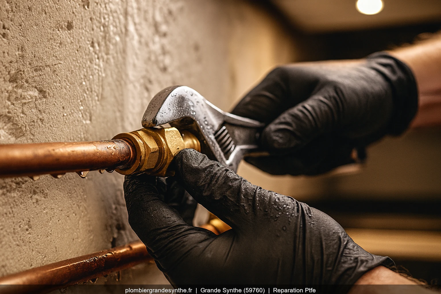 Reparation fuite raccord cuivre par plombier a Grande-Synthe (59760)